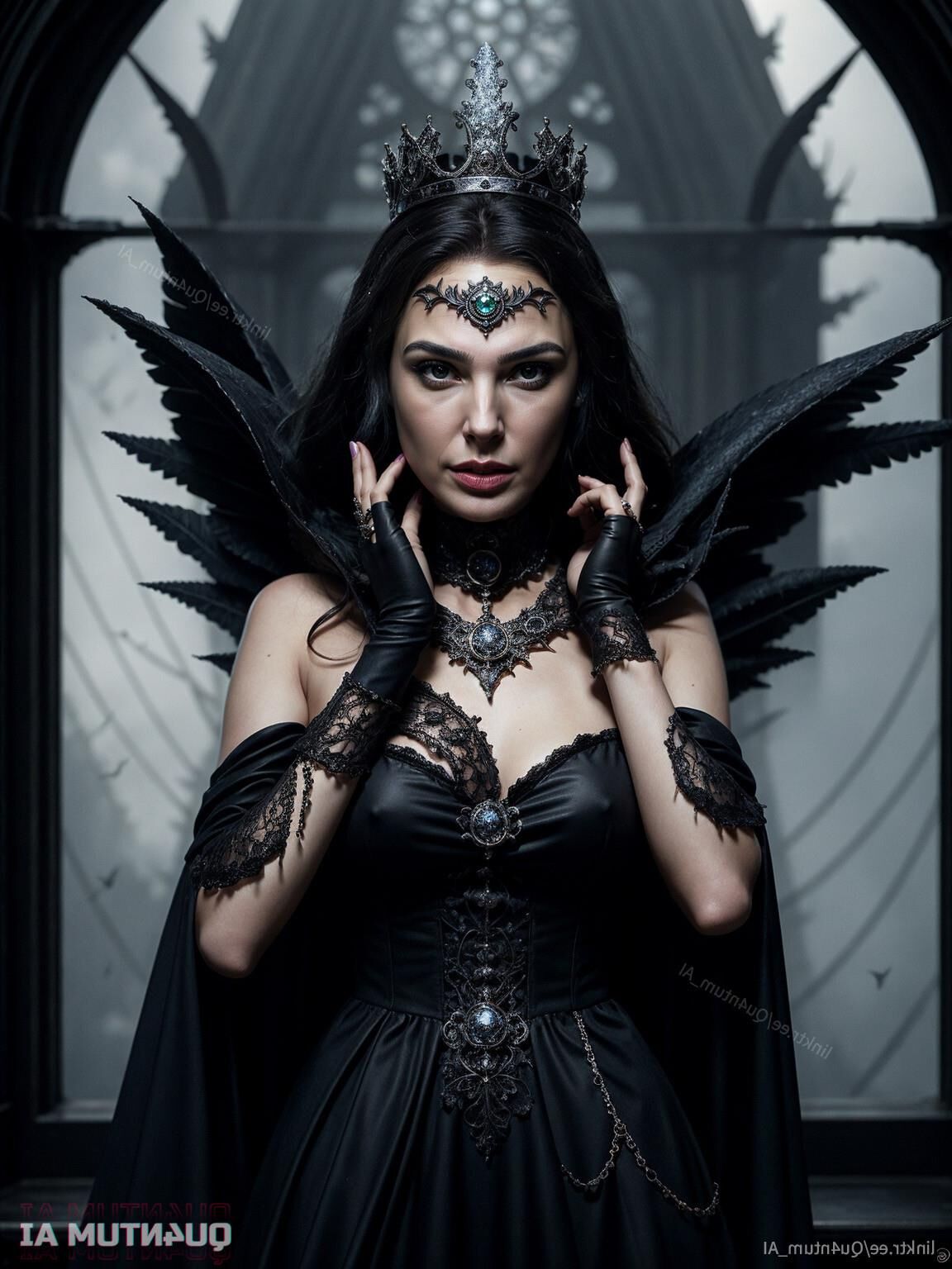 AI Gal Gadot # Evil Queen Snow White Big Boobs Lace Lingerie lea