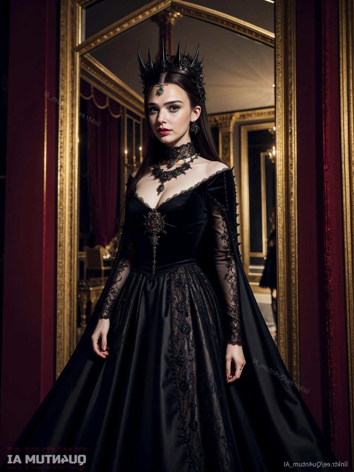 AI Gal Gadot # Evil Queen Snow White Big Boobs Lace Lingerie lea