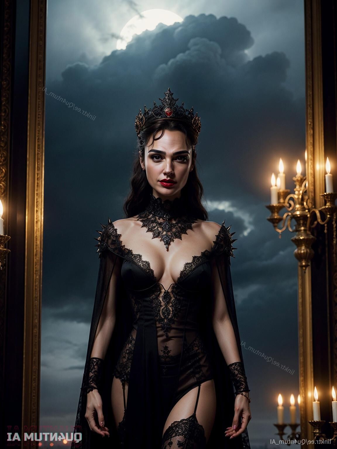 AI Gal Gadot # Evil Queen Snow White Big Boobs Lace Lingerie lea