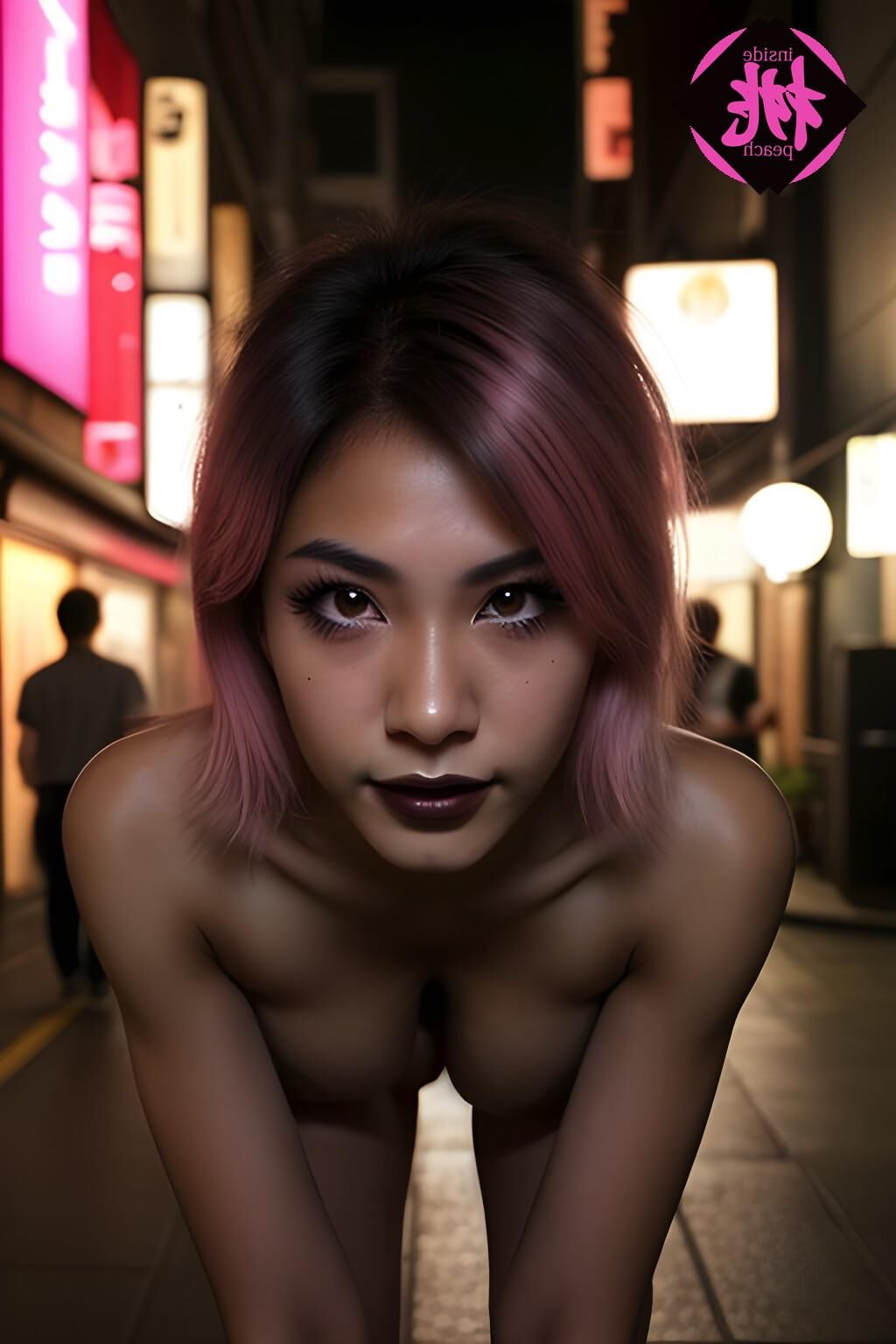  Tanned Japanese girls' flashing selfies in Tokyo