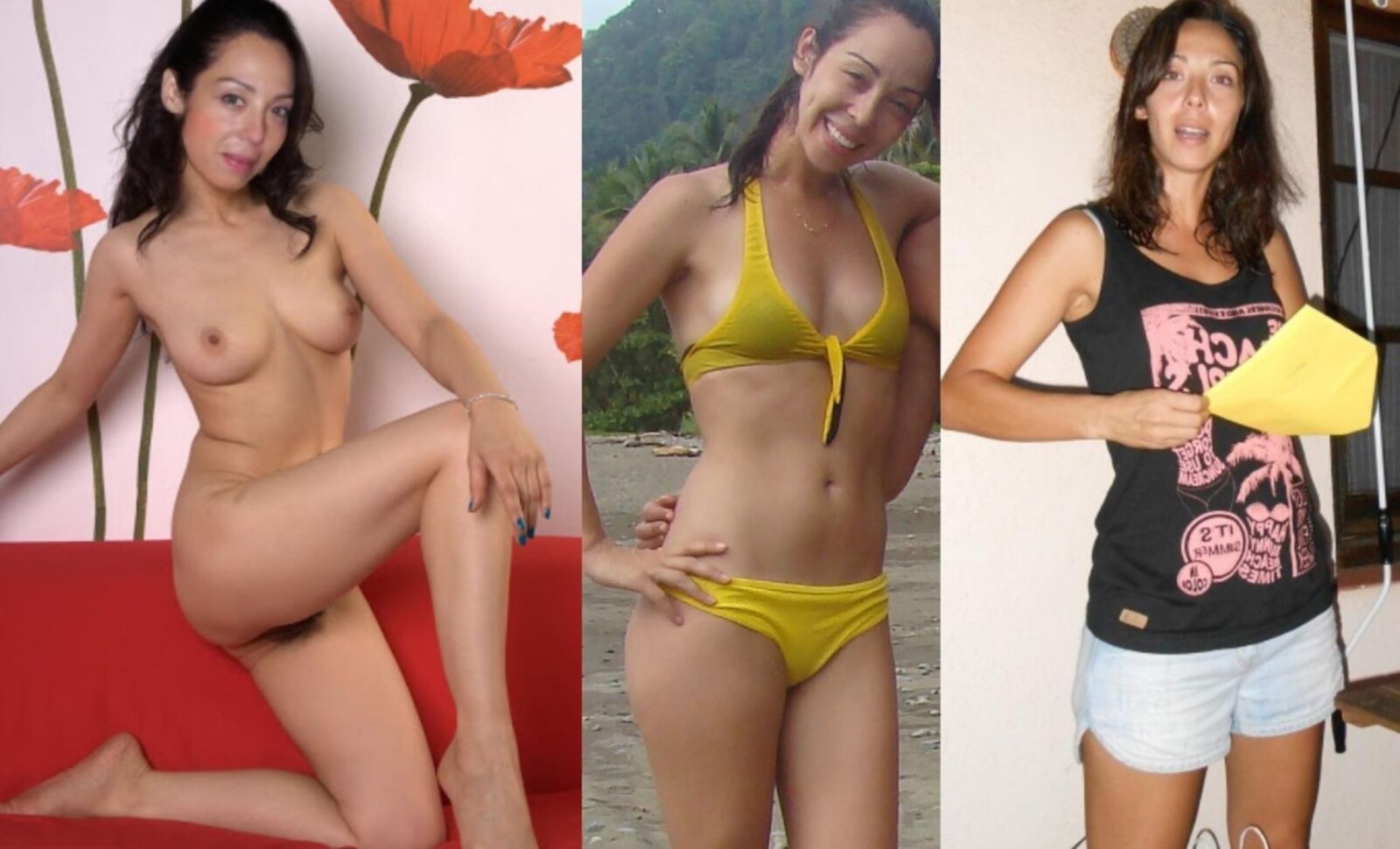 Amateur women from the net dressed & undressed 