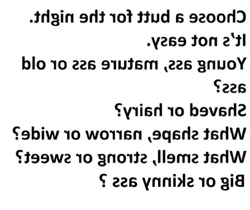 Elige tu culo amateur