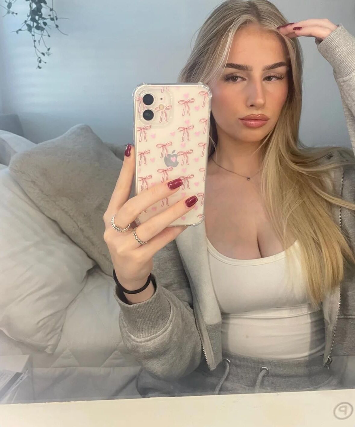 英国の女のセルフィー