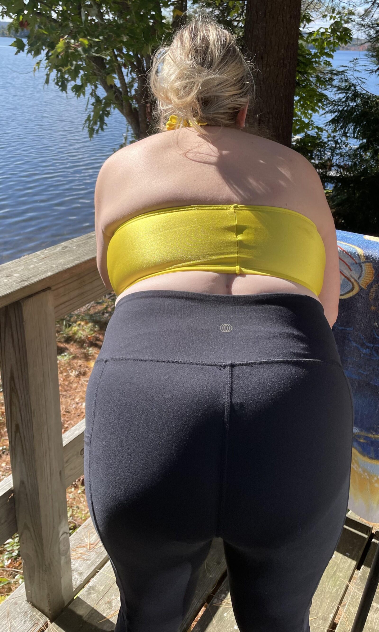 Calças de ioga de spandex