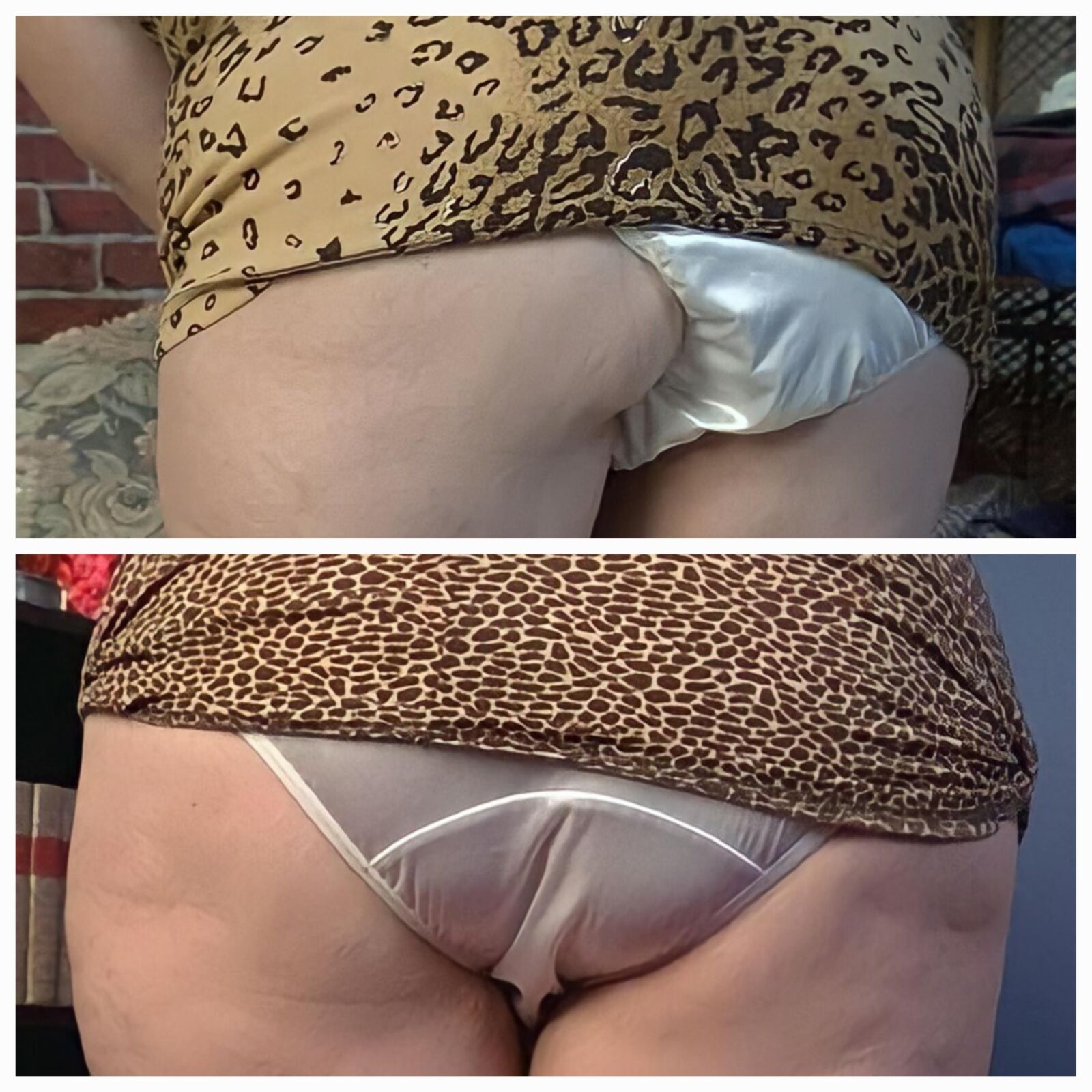 Sylvie Robe Leopard Culotte Blanche