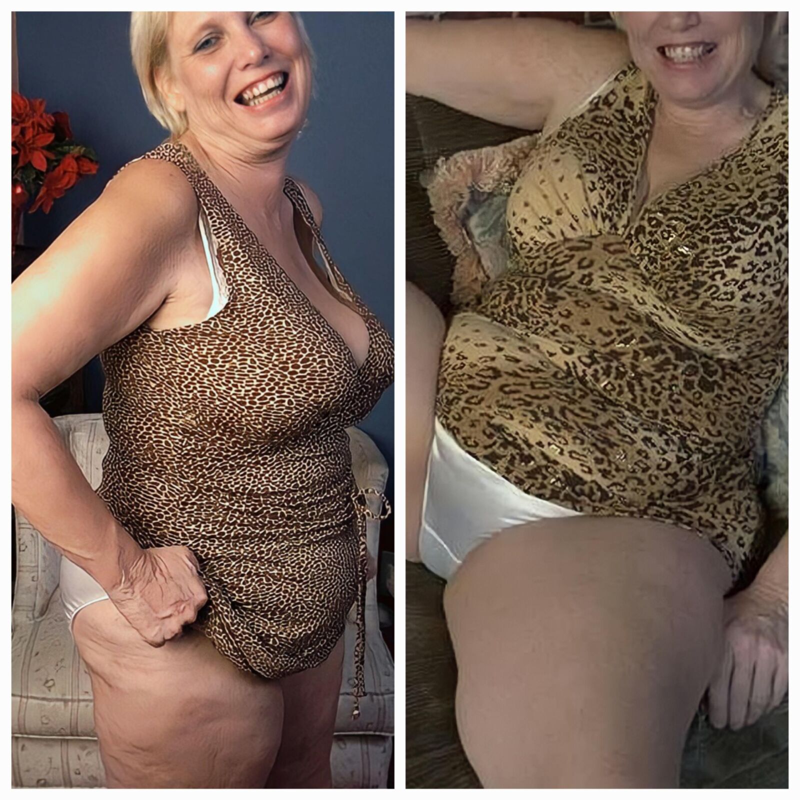 Sylvie Robe Leopard Culotte Blanche