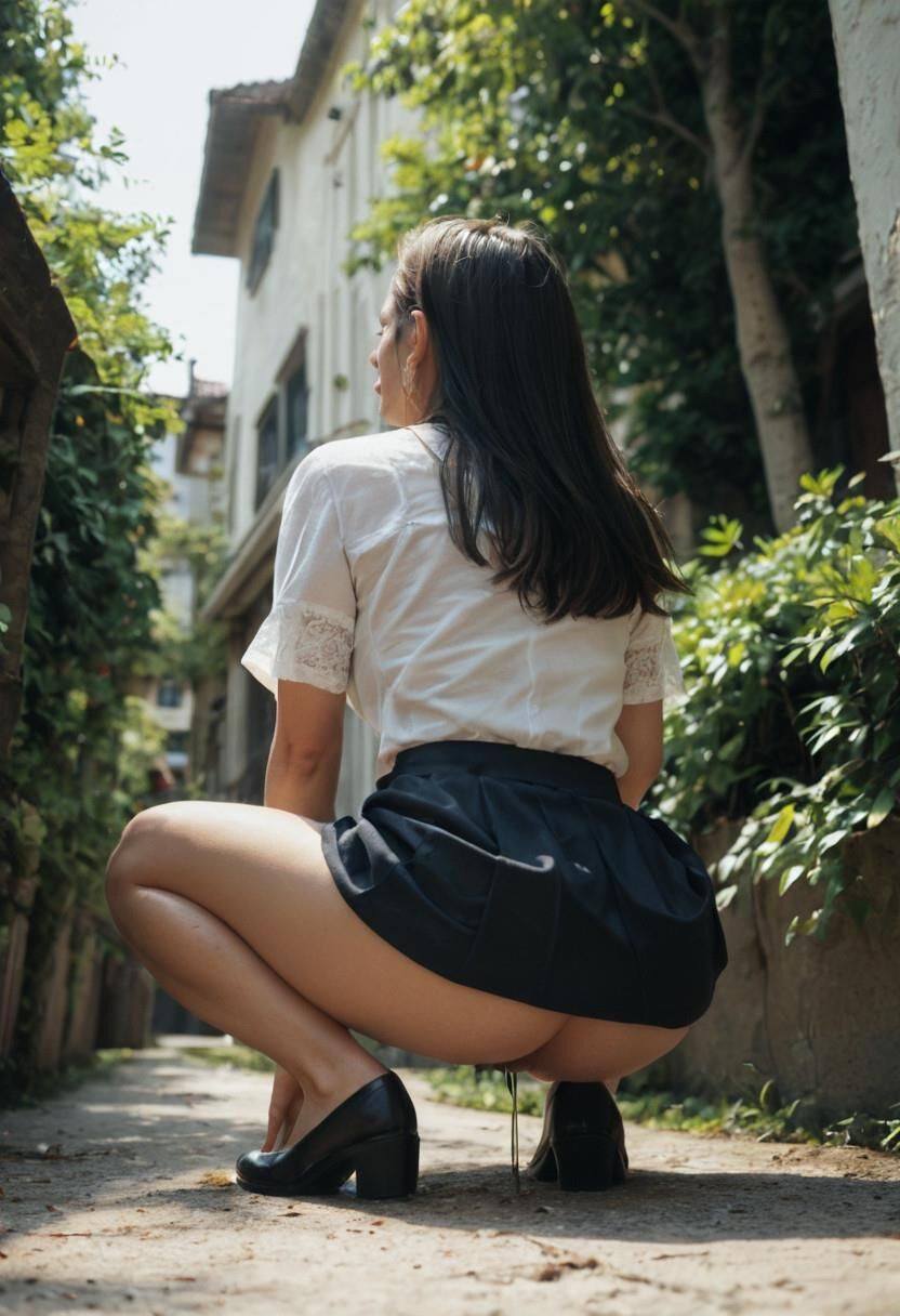 AIの女の子はおしっこを捕まえた