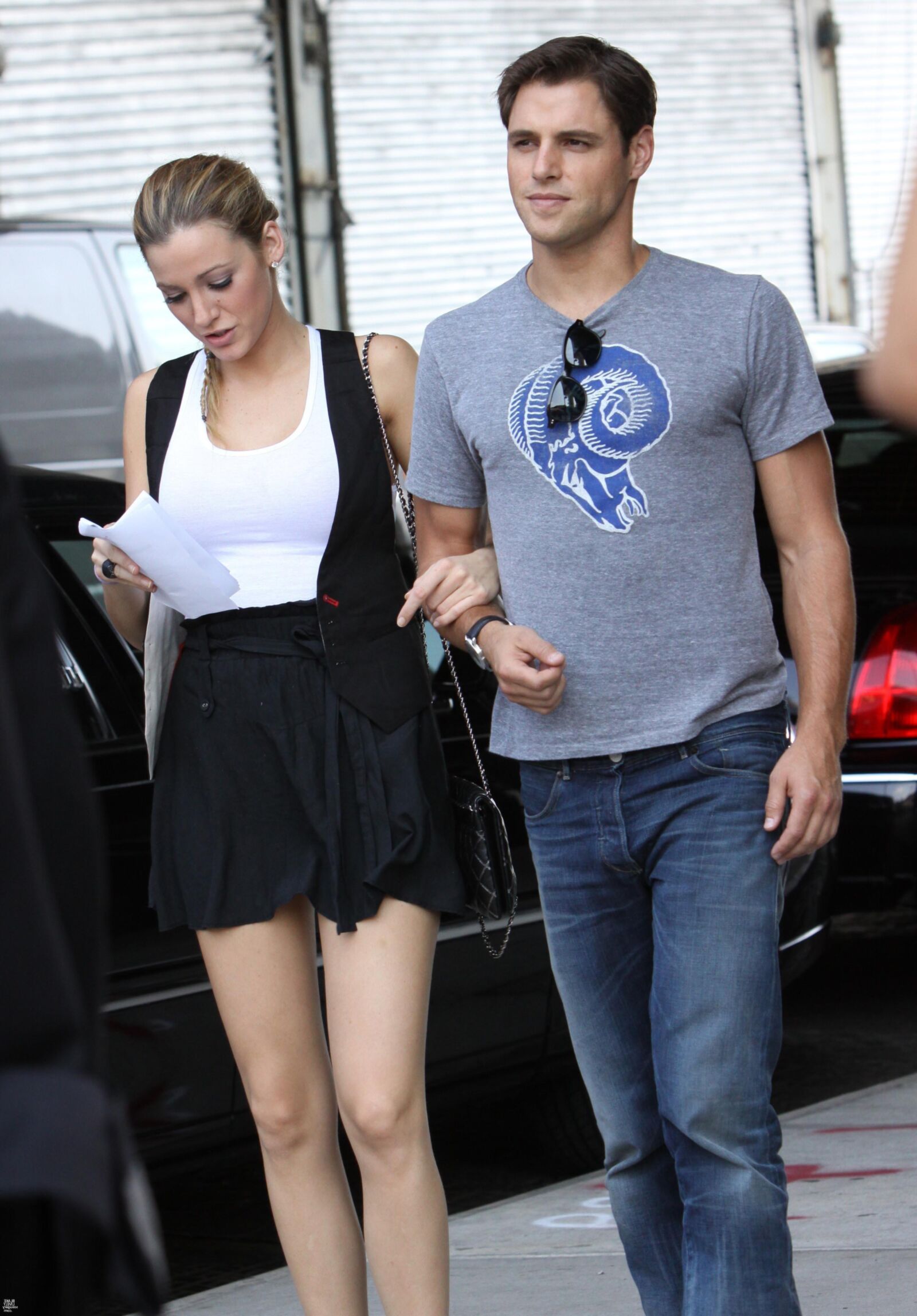 Blake Lively filming Gossip Girl, August , 