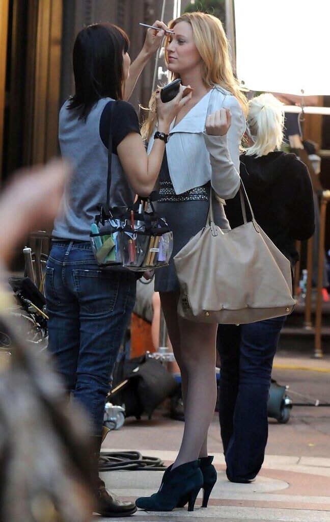 Blake Lively filming Gossip Girl, September , 