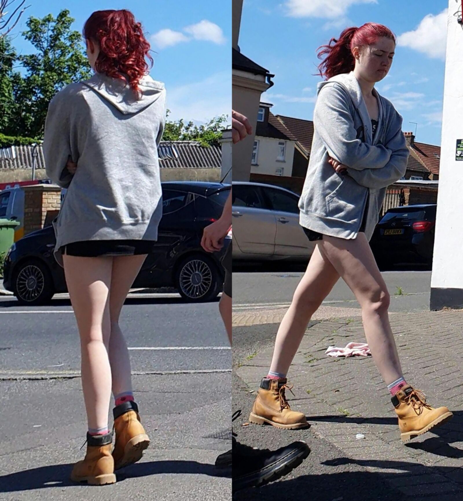 [Ehrlich] gebrochen von schönen Beinen Redhead Skank