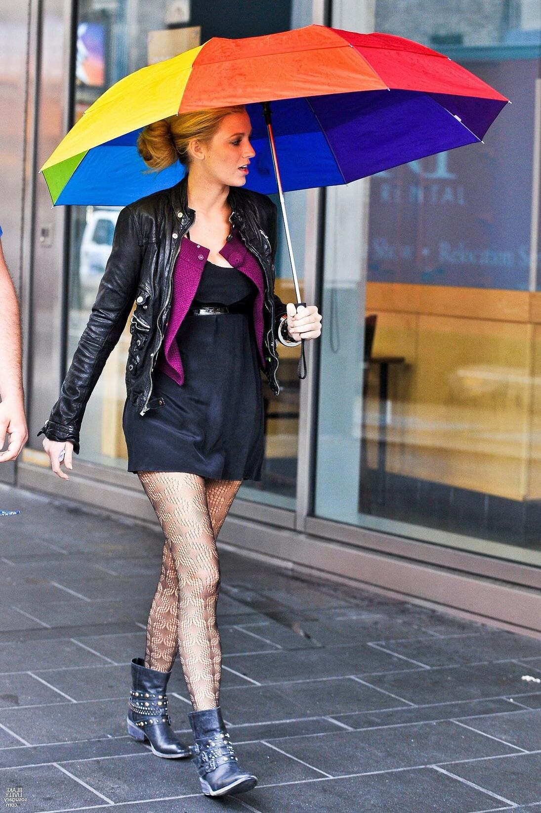 Blake Lively filming Gossip Girl, September , 