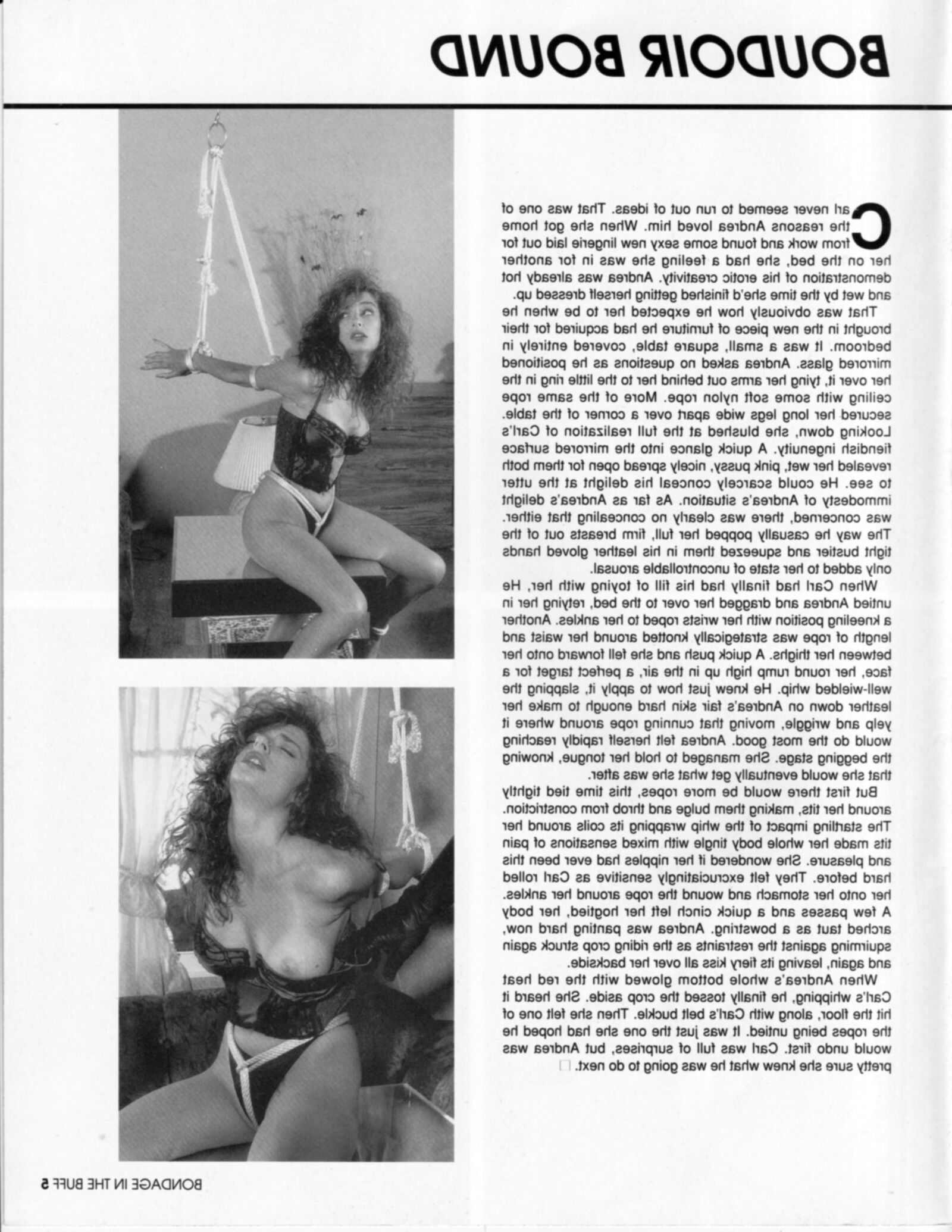 Vintage Bondage Magazine Bondage en el aficionado