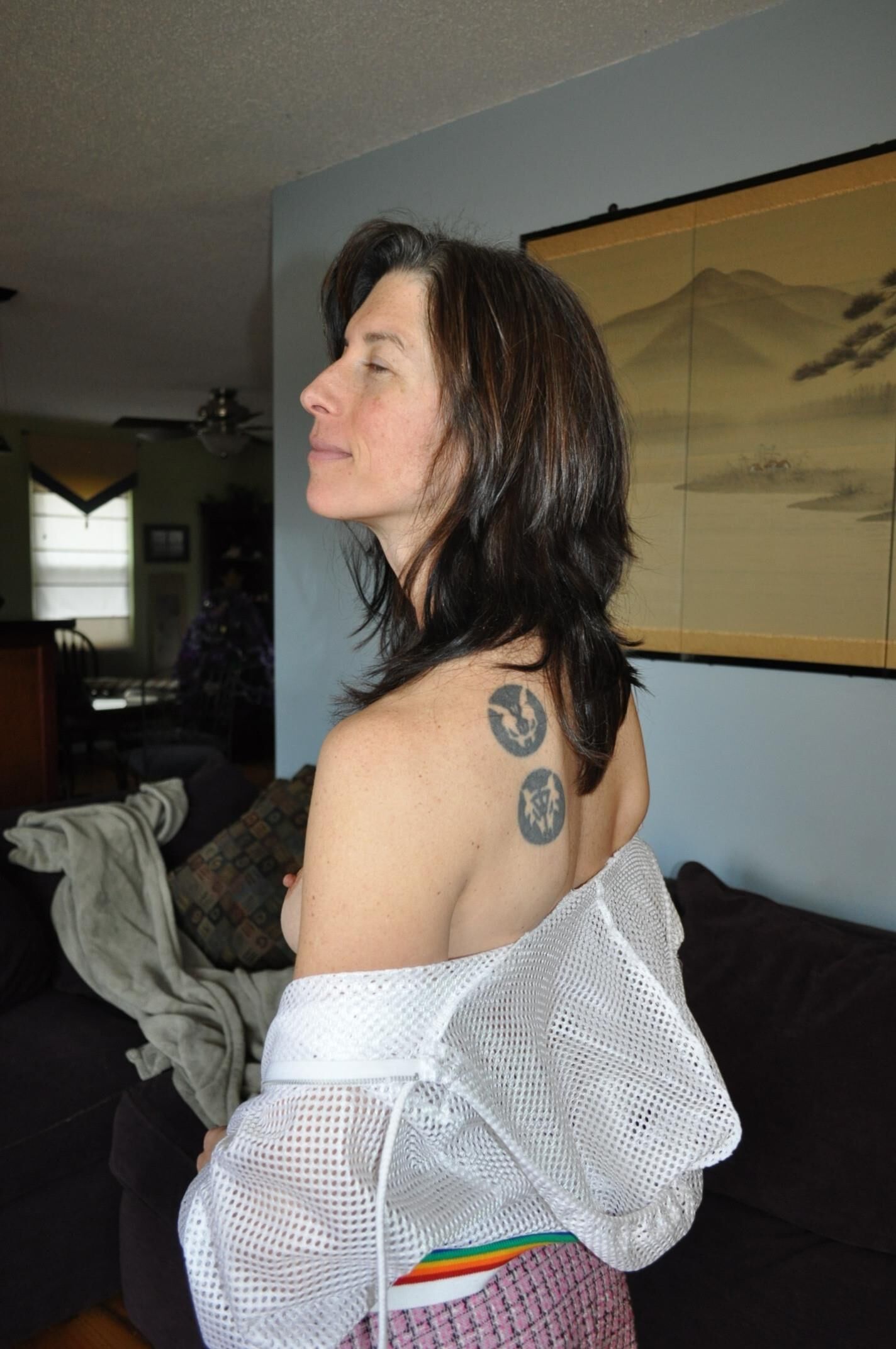 sheer mesh top