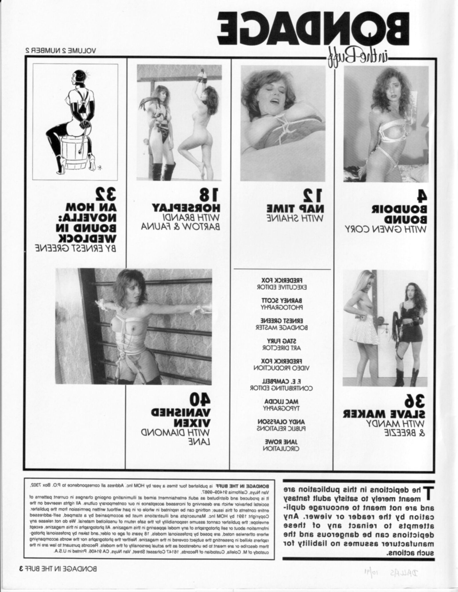 Vintage Bondage Magazine Bondage en el aficionado