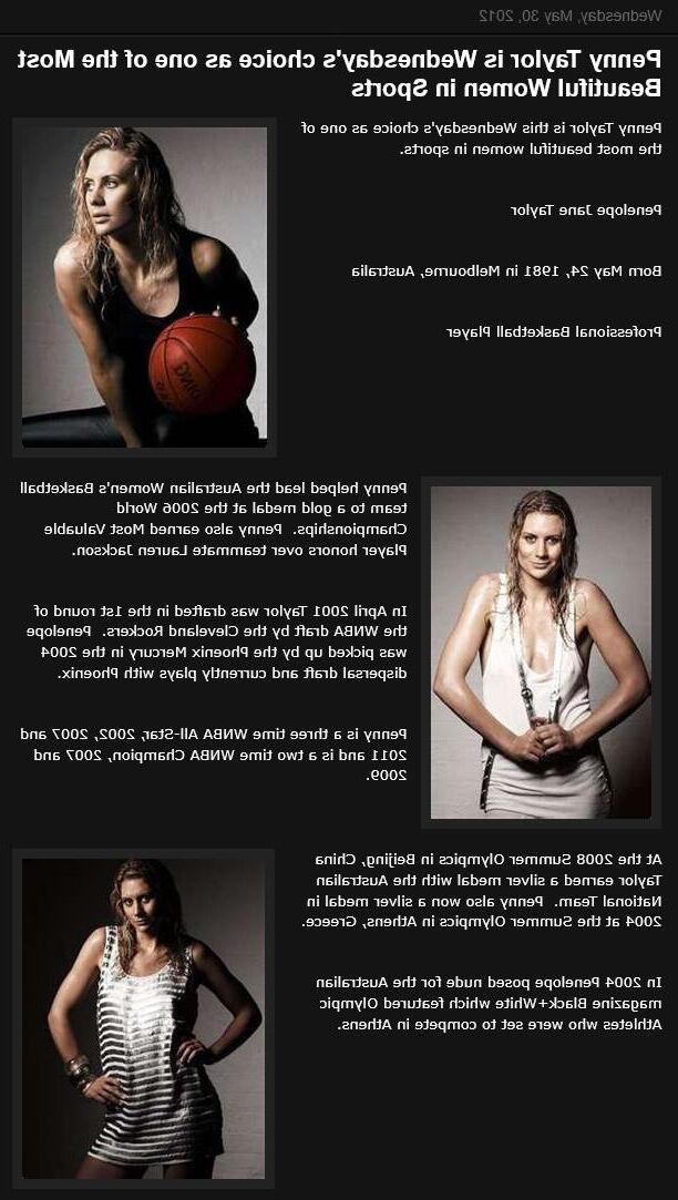 Nude Australian basketball player Penny Taylor 