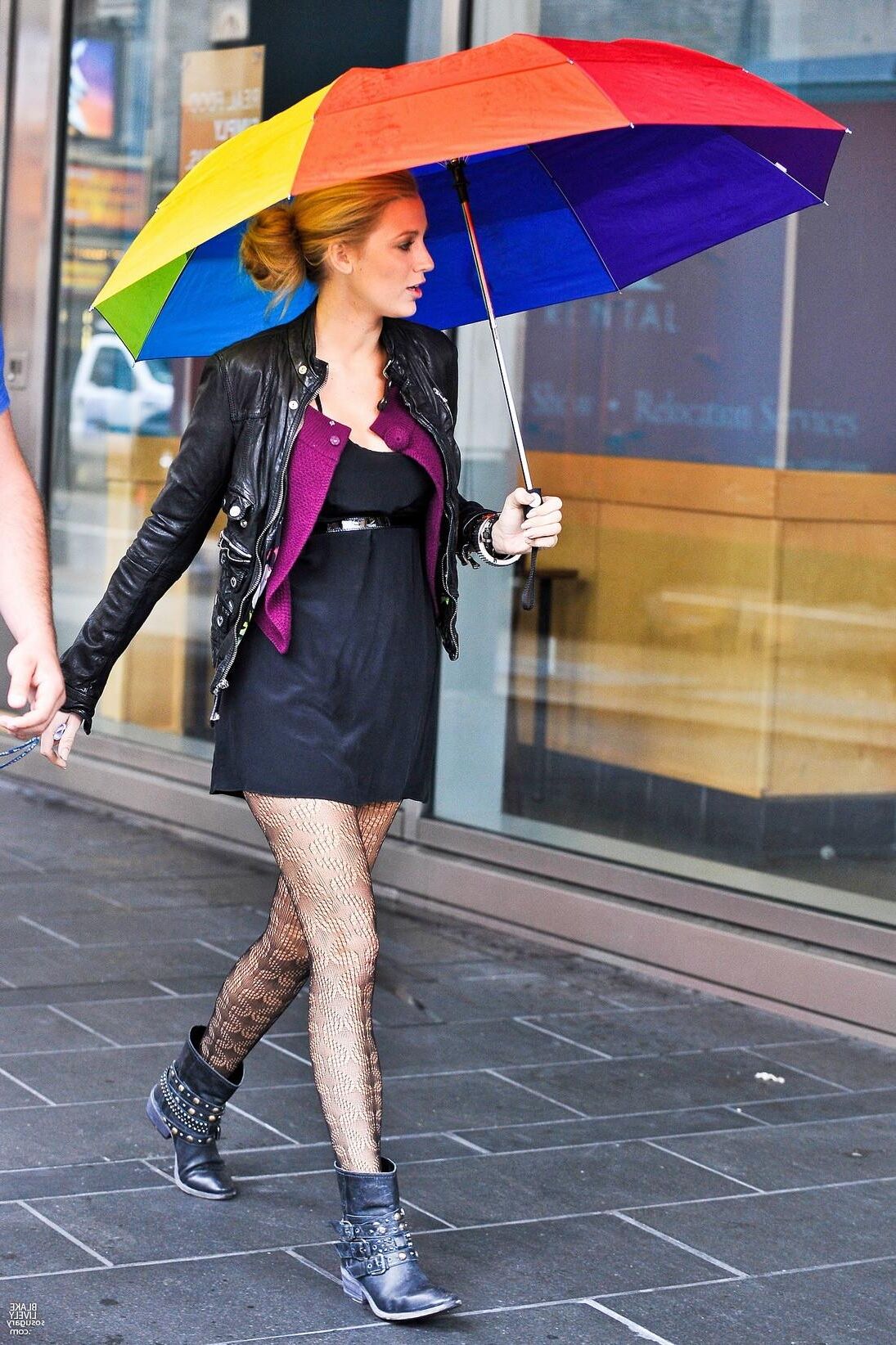 Blake Lively filming Gossip Girl, September , 