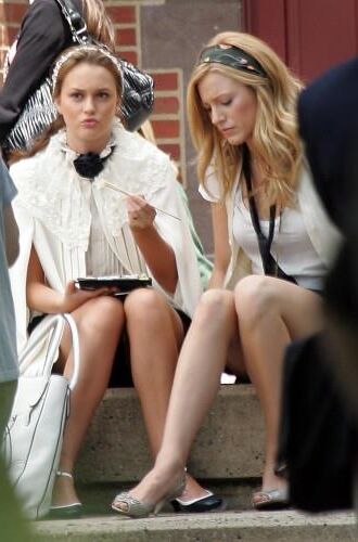 Blake Lively filming Gossip Girl, July , 