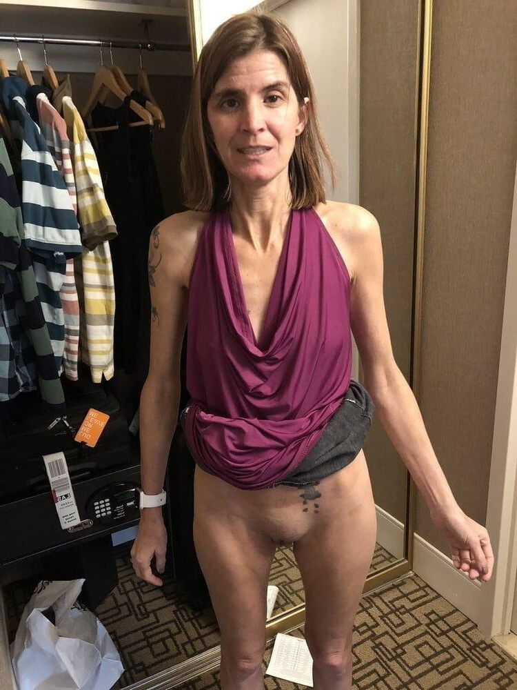 Women Standing Naked Commando Wearing a Watch