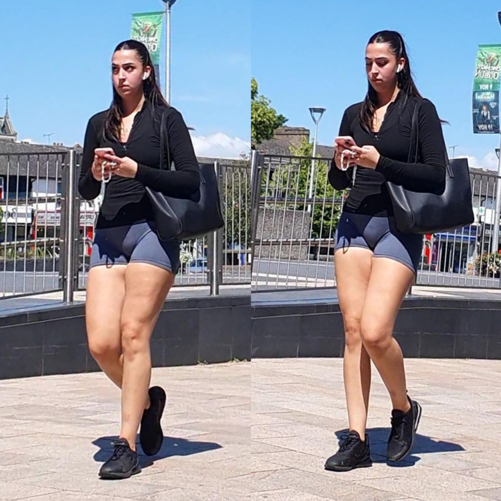 [Candid] Gym Desi mostra pernas e bunda