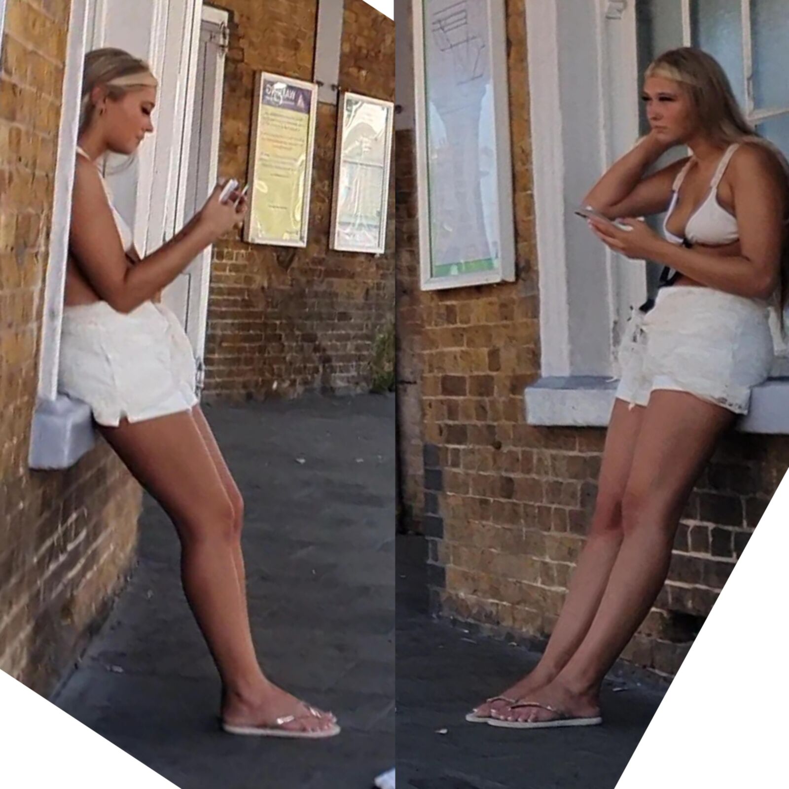 [CANDID] CHAV BLONDE TEEN LEGS AND FEET