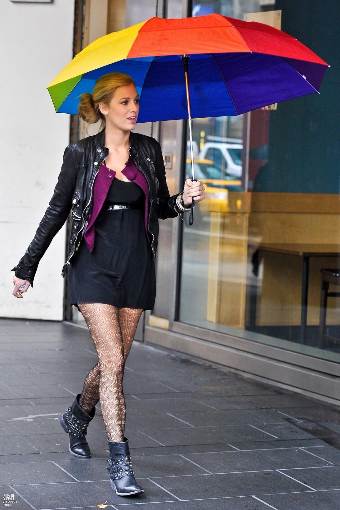 Blake Lively filming Gossip Girl, September , 