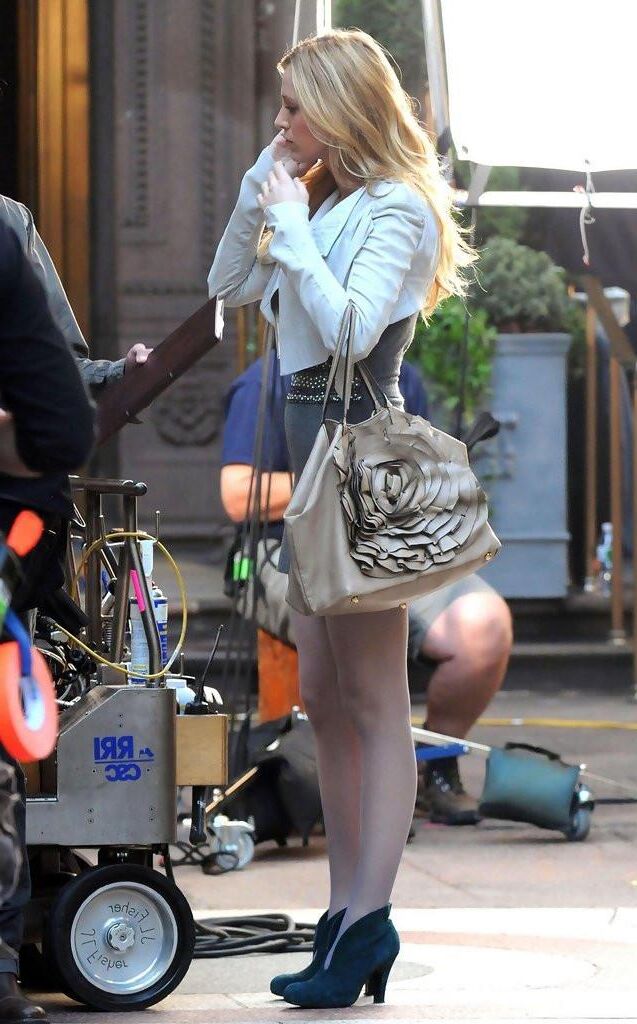 Blake Lively filming Gossip Girl, September , 