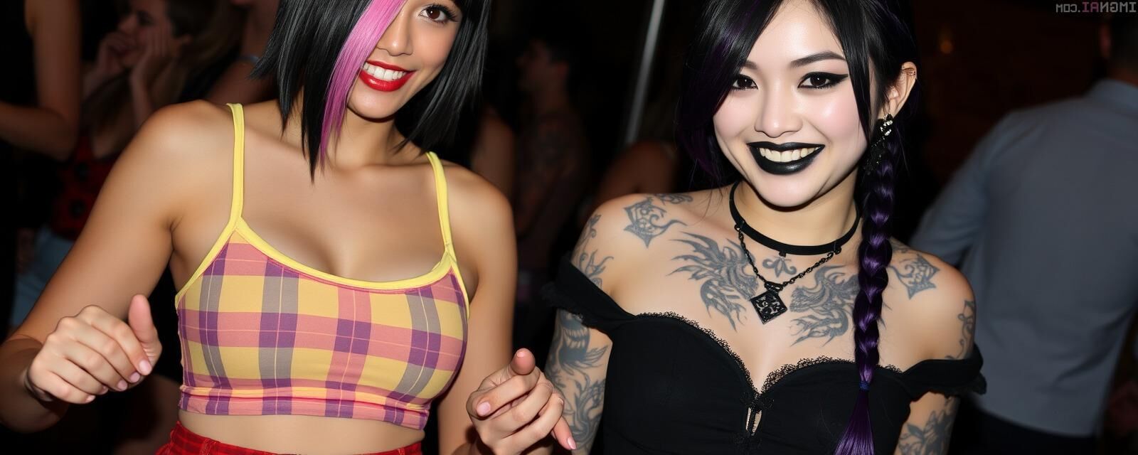 Yi and his girlfriend dancing happily (non nude)