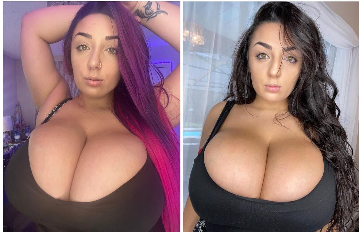 Vagabunda portuguesa com peitos enormes adora exibi -los