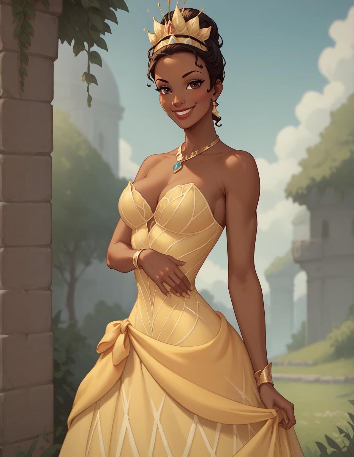 Princesa de ébano sacanagem Tiana