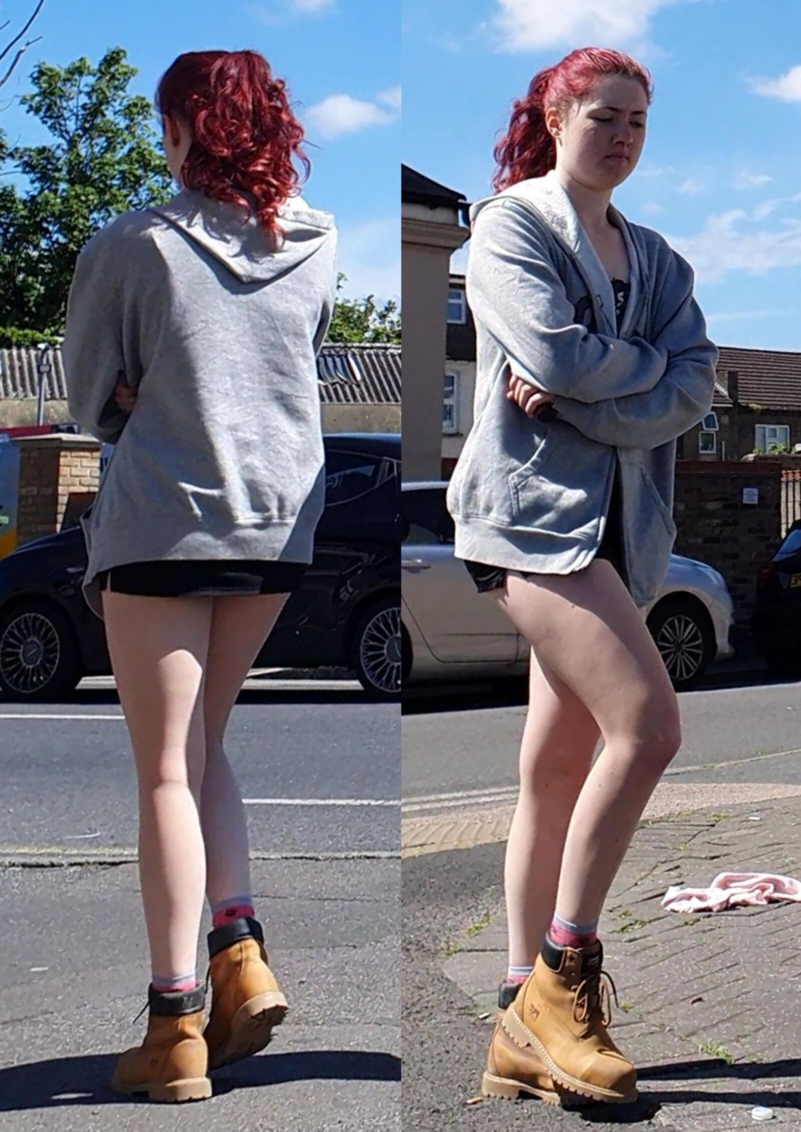 [Ehrlich] gebrochen von schönen Beinen Redhead Skank