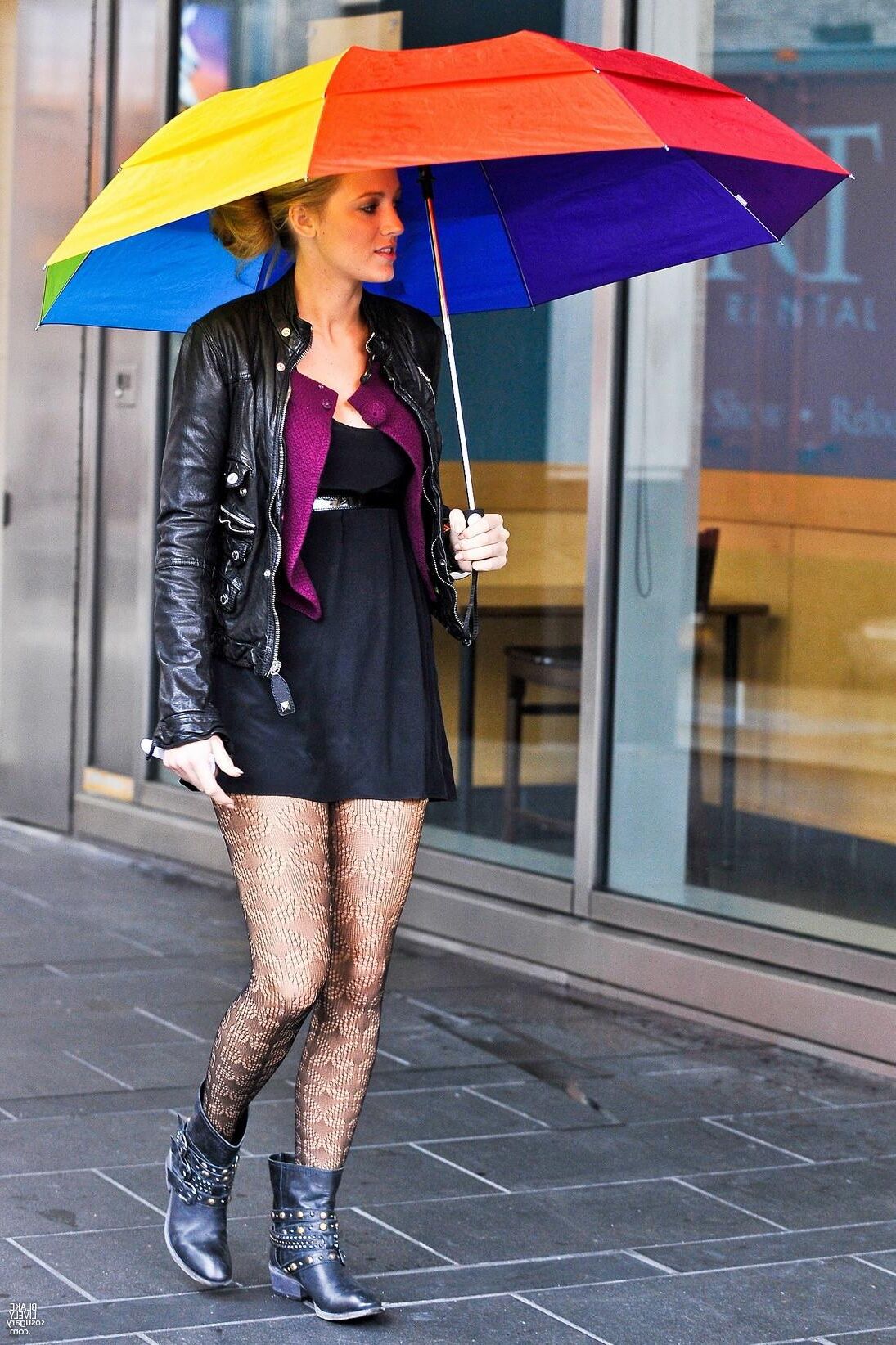 Blake Lively filming Gossip Girl, September , 
