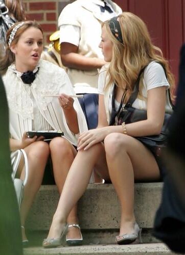 Blake Lively filming Gossip Girl, July , 