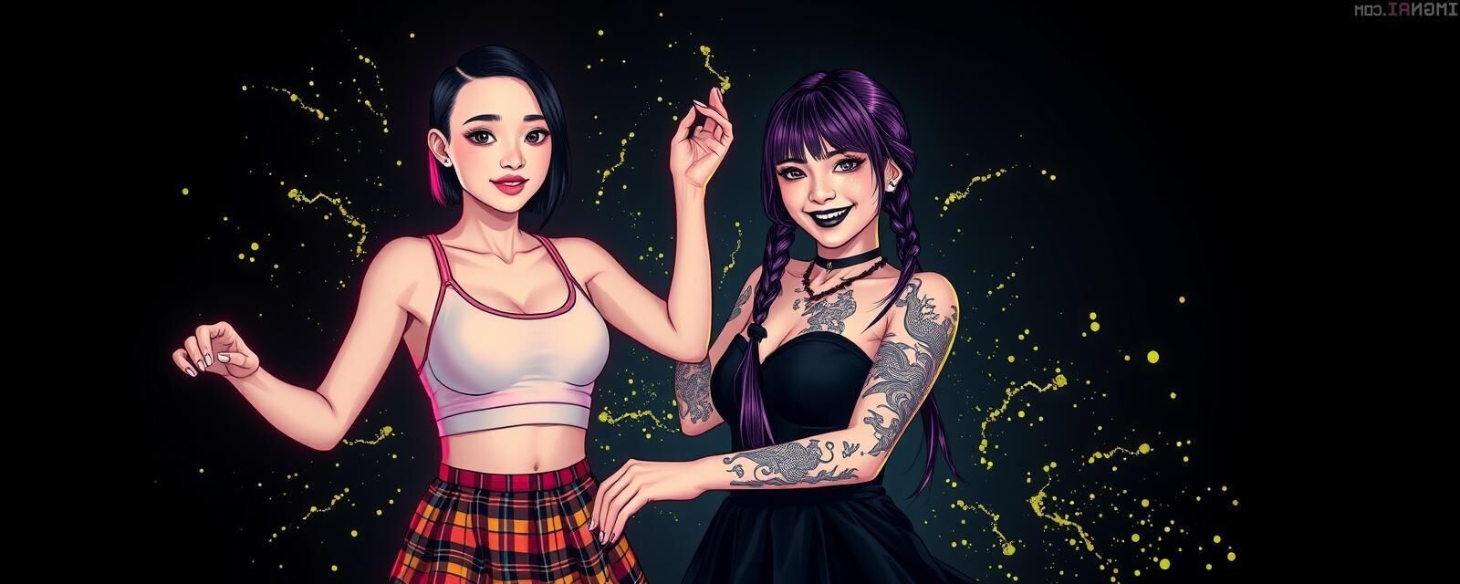 Yi and his girlfriend dancing happily (non nude)