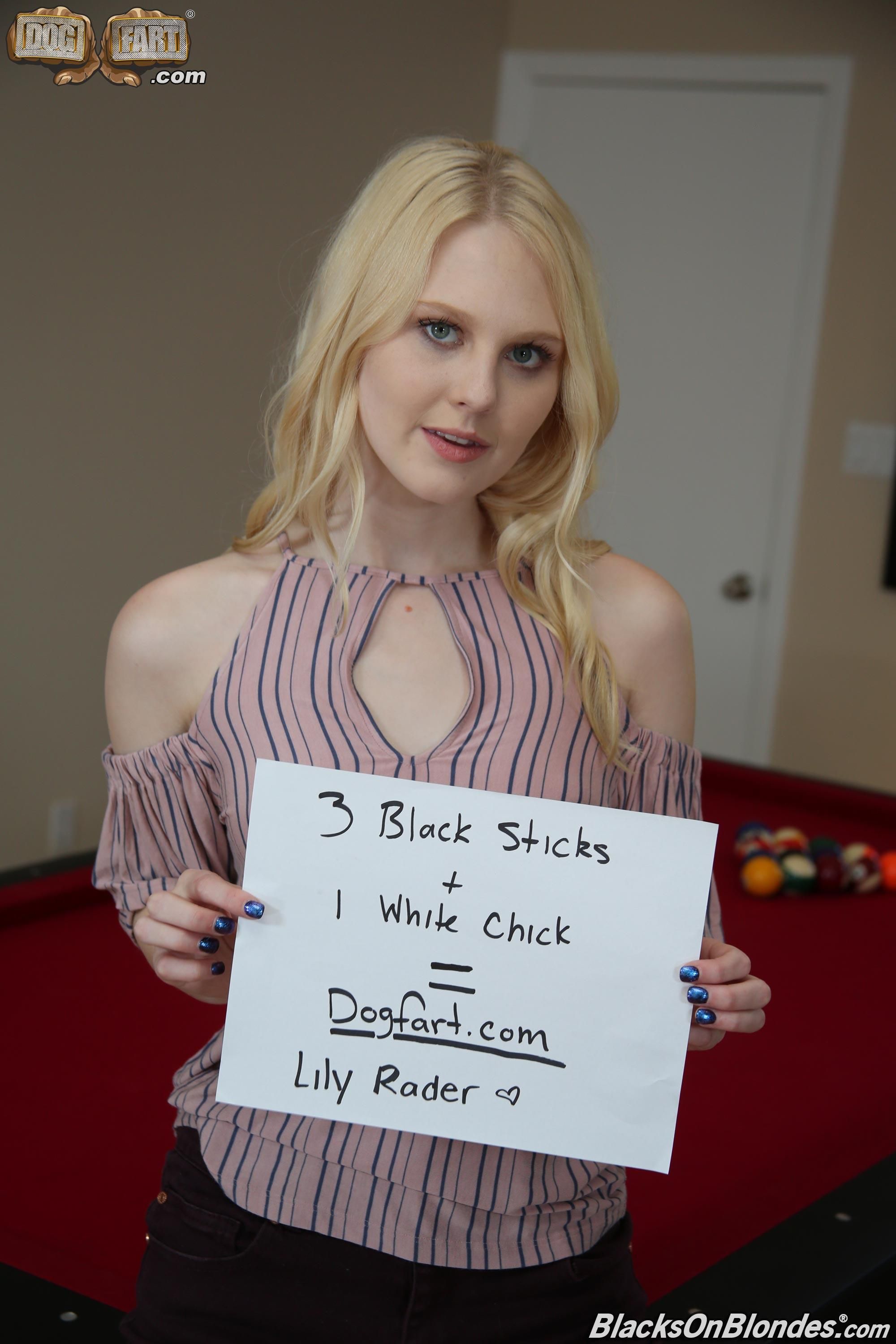 Lily Rader Black sticks for White chick