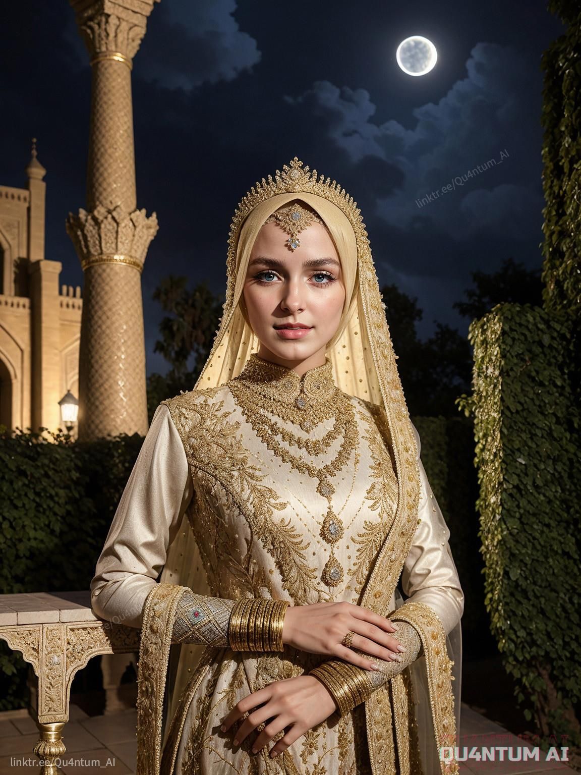 AI McKenna Grace # Middle East Princess Hijab Eastern Luxurious 