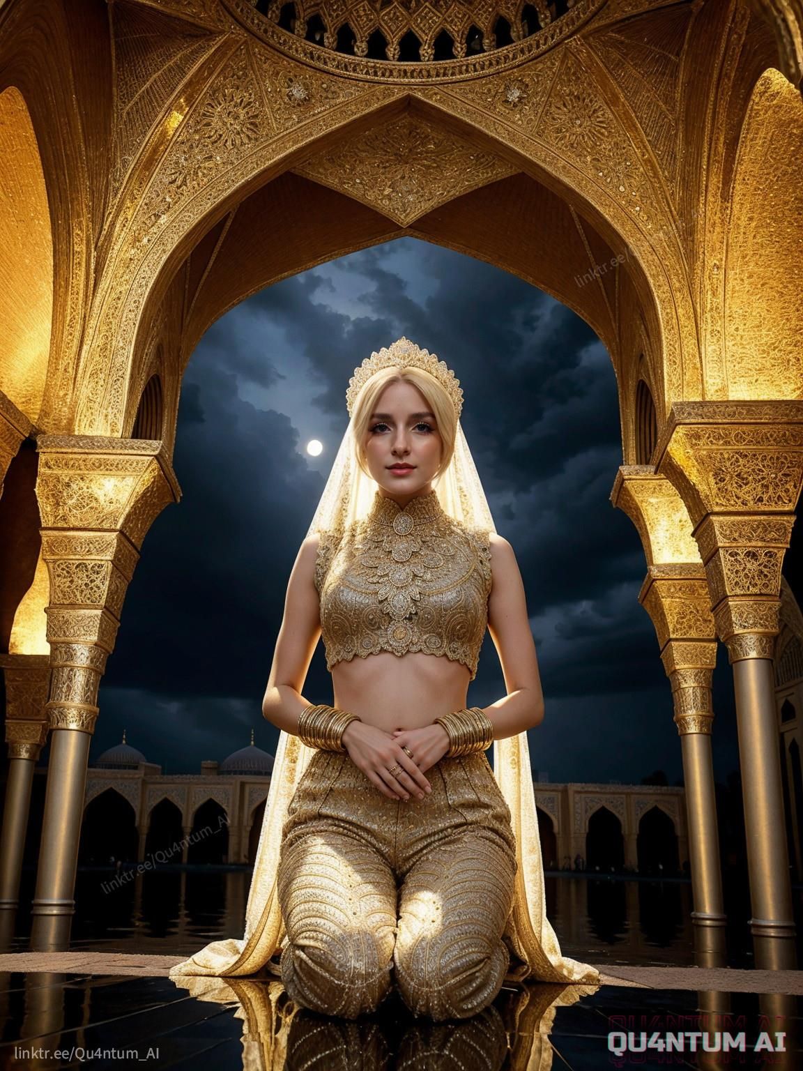 AI McKenna Grace # Middle East Princess Hijab Eastern Luxurious 