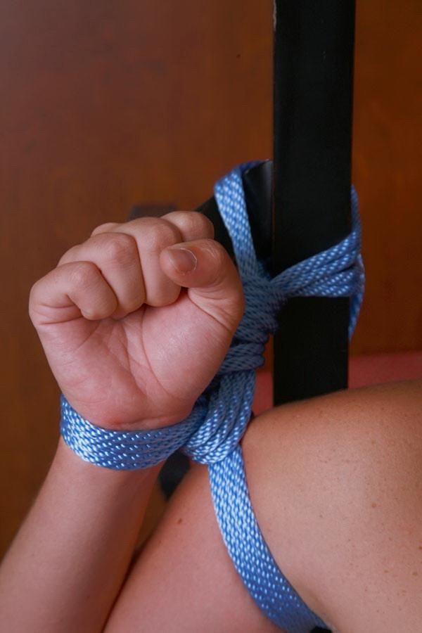 Sophie offers her pussy, tied up naked and helpless