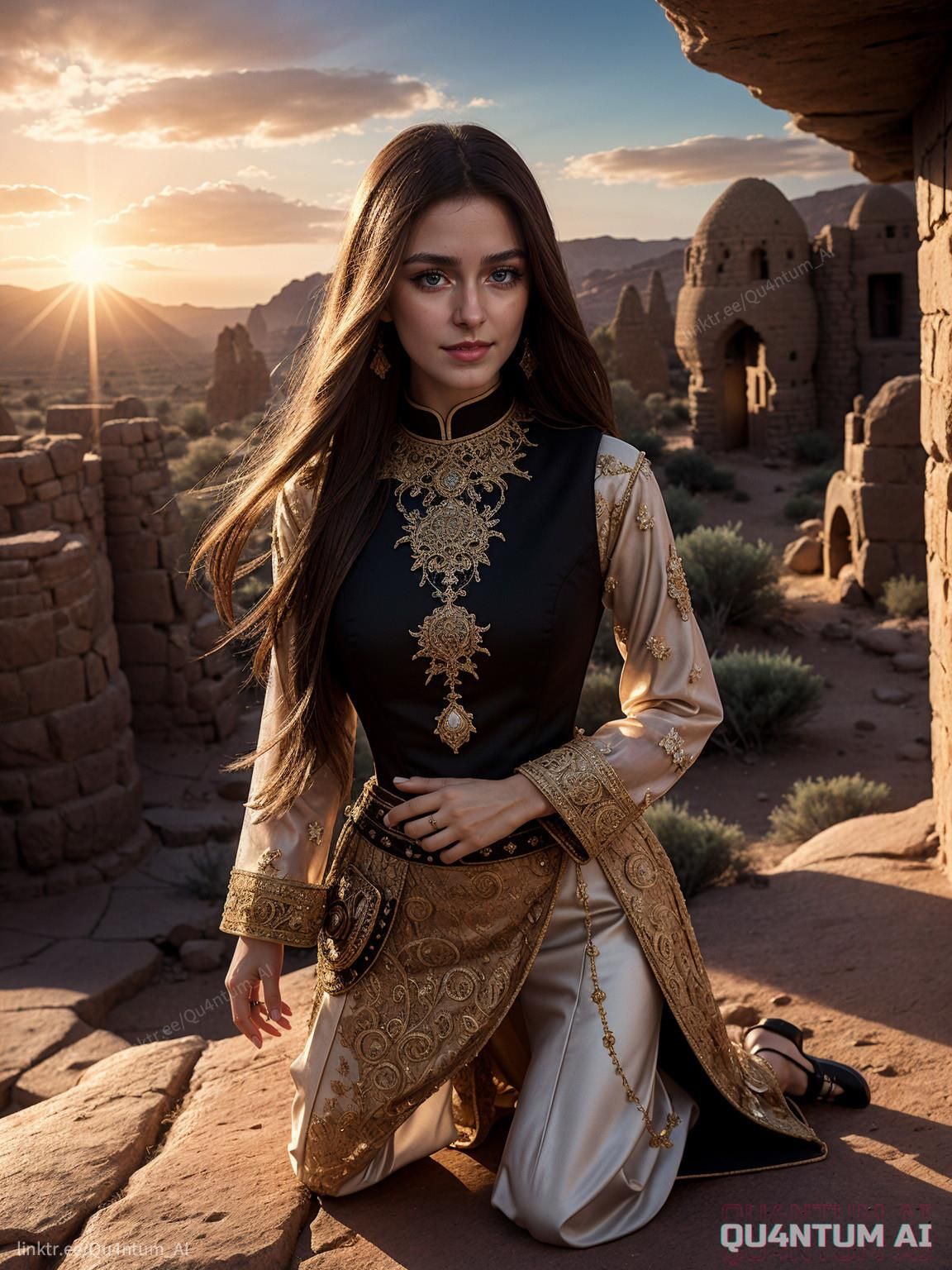 AI McKenna Grace # Middle East Princess Hijab Eastern Luxurious 