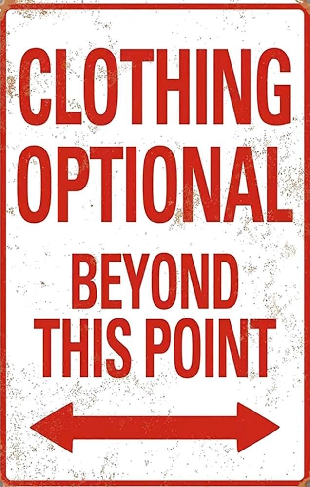 Roupas opcionais além deste ponto