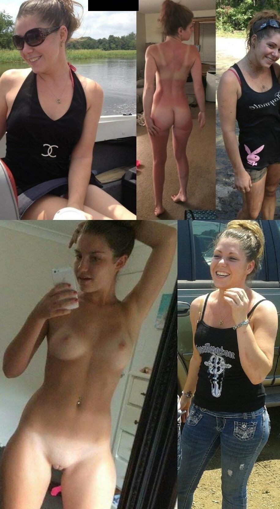 Damas vestidas y desnudas de la red