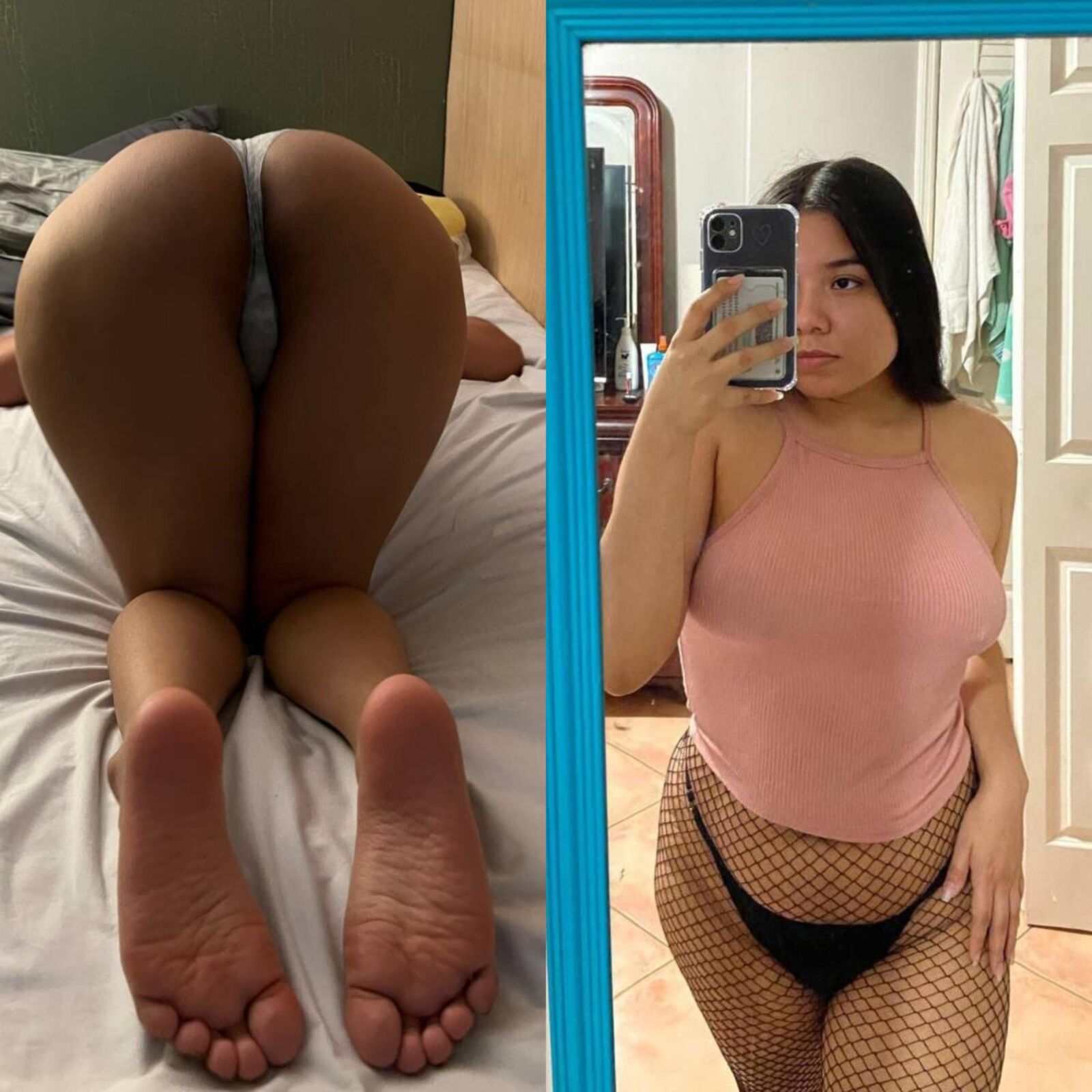 Adolescente latina curvilínea e sua bunda e pés sexy