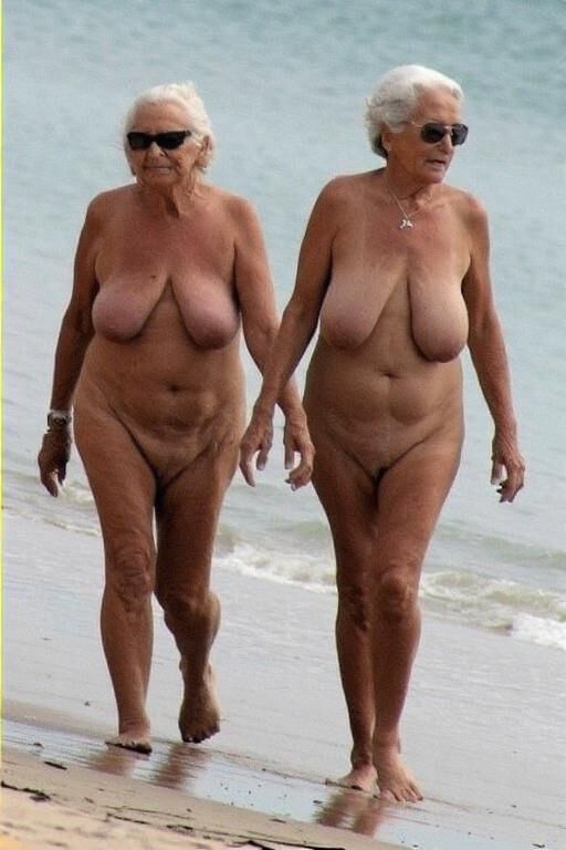 Nude Grannies on the Beach