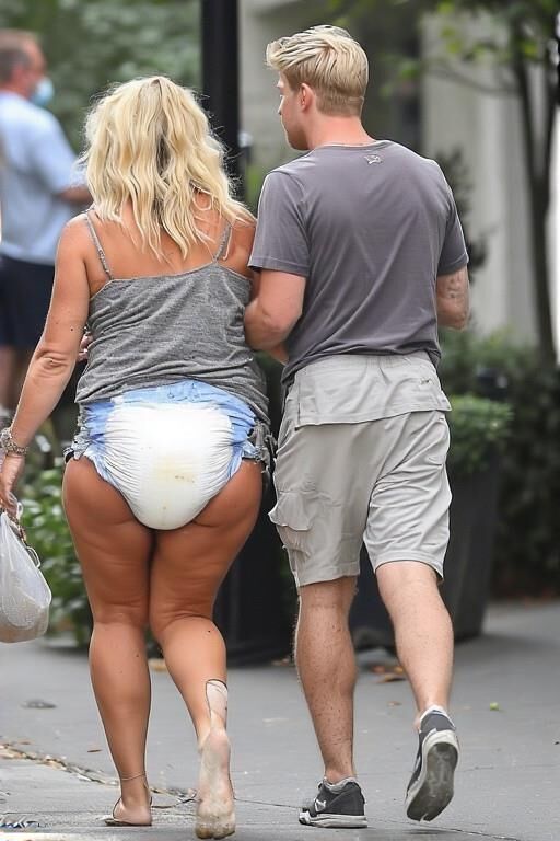 Sons Walk Diaper Moms in Public (AI)