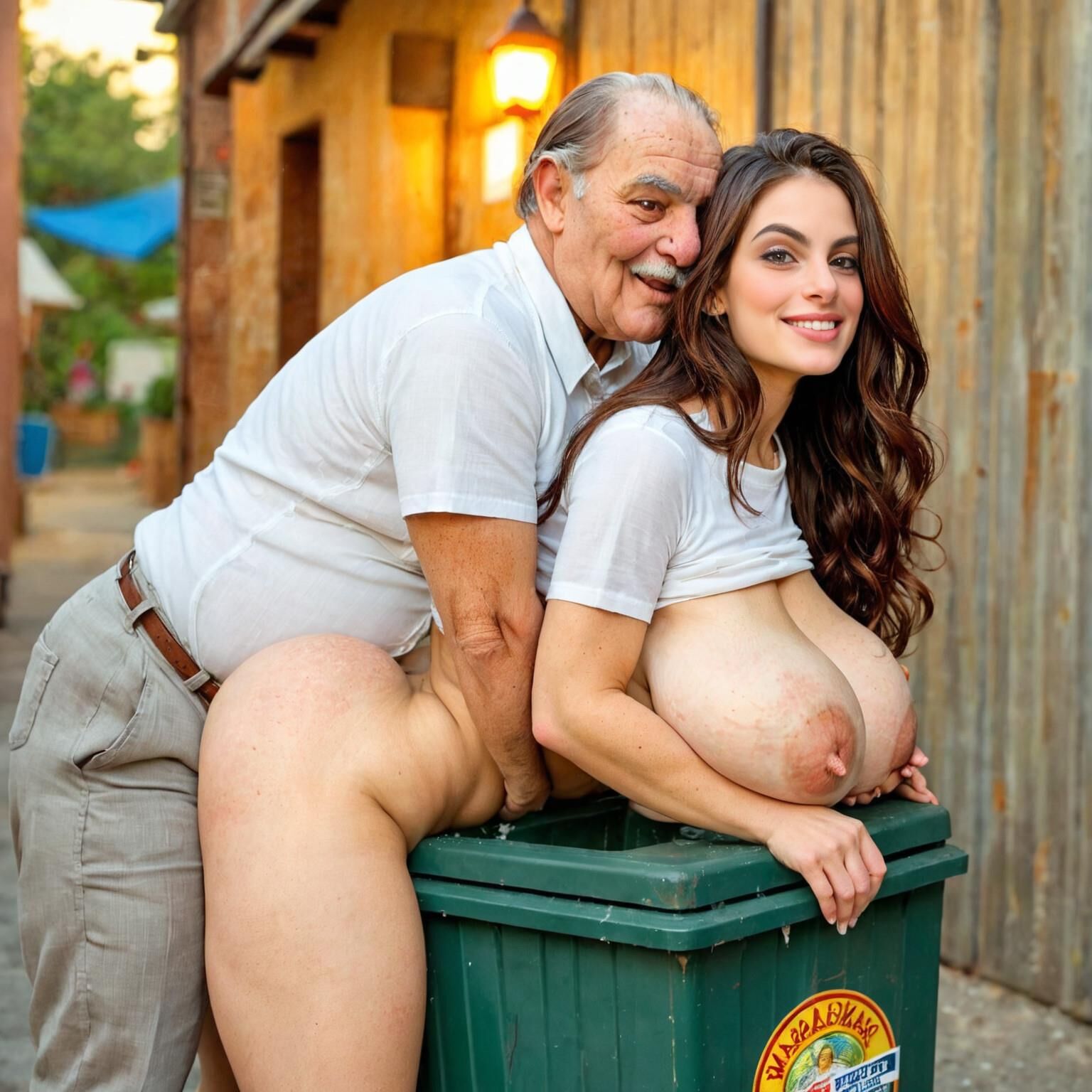 AI slut Alexa fucked by old guys 