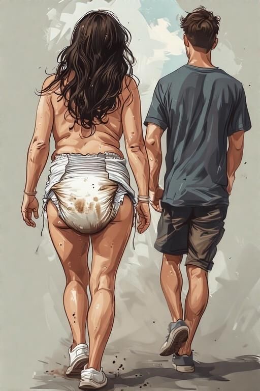 Sons Walk Diaper Moms in Public (AI)