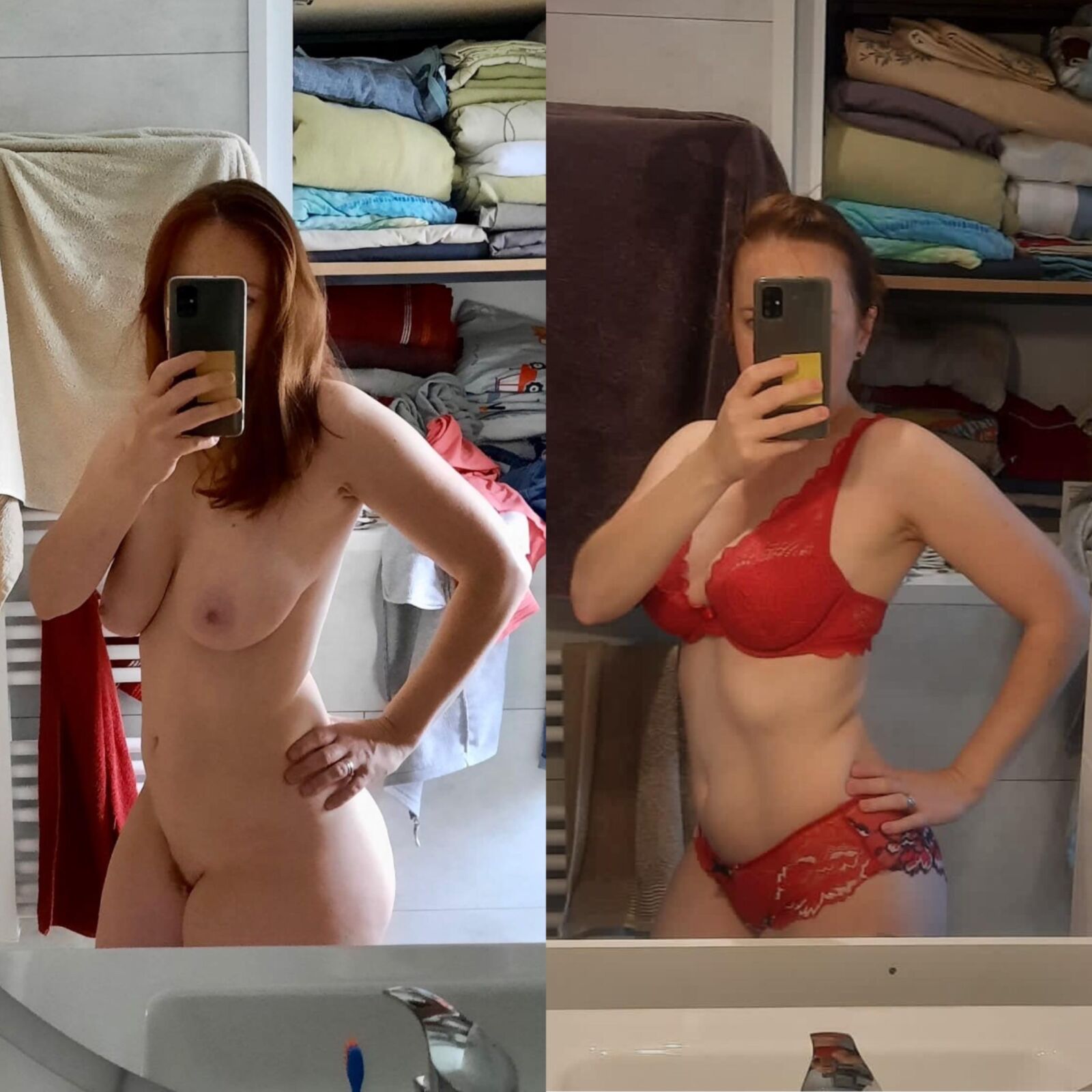 Selfies adolescentes espelhos