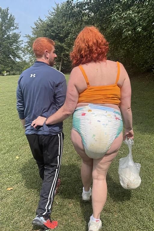 Sons Walk Diaper Moms in Public (AI)