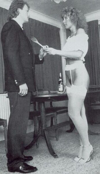 Retro Spanking Blushes picture set Wendy Collings redhead