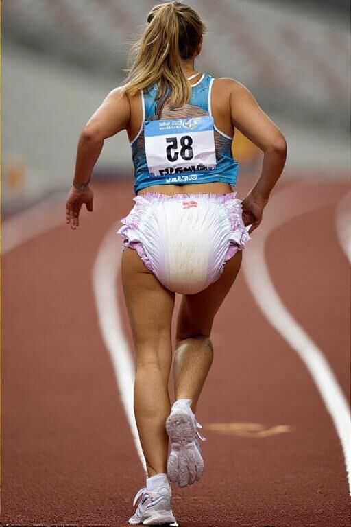 Diapered Olympic Runners (AI)
