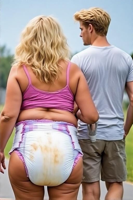 Sons Walk Diaper Moms in Public (AI)